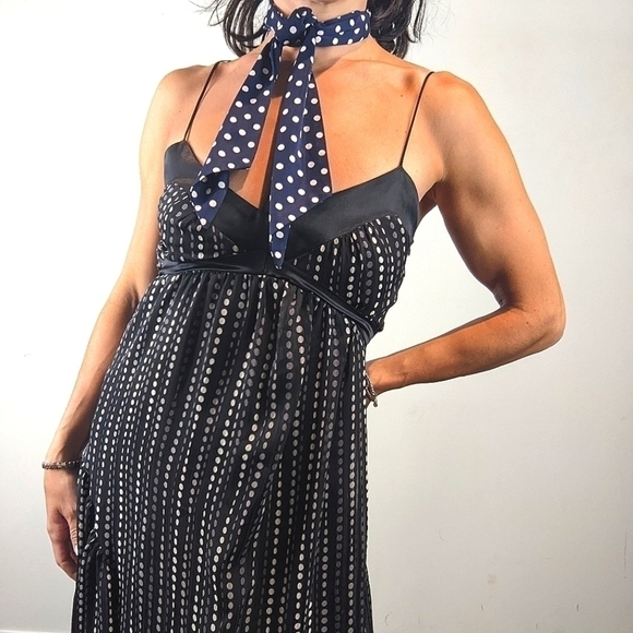 FLOWY Y2K Polka dot Spring/summer dress size Small - Picture 3 of 12